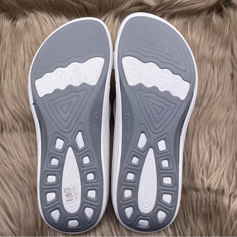 AETREX fiji orthotic arch support white flip flops women Size 11